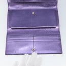 Salvatore Ferragamo Gancini Long Wallet Leather Purple Gold Auth 166383A-21