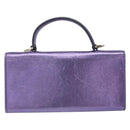 Salvatore Ferragamo Gancini Long Wallet Leather Purple Gold Auth 166383A-2