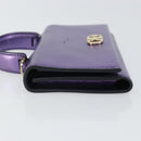 Salvatore Ferragamo Gancini Long Wallet Leather Purple Gold Auth 166383A-4