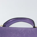 Salvatore Ferragamo Gancini Long Wallet Leather Purple Gold Auth 166383A-14
