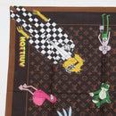 LOUIS VUITTON Monogram LV Friends Bandana Scarf Silk Brown MP2954 Auth 166390V-7