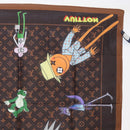 LOUIS VUITTON Monogram LV Friends Bandana Scarf Silk Brown MP2954 Auth 166390V-8