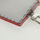 LOUIS VUITTON Damier Spray Double Zip Card Holder White M81430 LV Auth 166392M-16