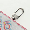LOUIS VUITTON Damier Spray Double Zip Card Holder White M81430 LV Auth 166392M-8