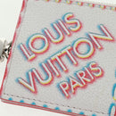 LOUIS VUITTON Damier Spray Double Zip Card Holder White M81430 LV Auth 166392M-17
