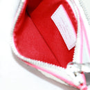 LOUIS VUITTON Damier Spray Double Zip Card Holder White M81430 LV Auth 166392M-18