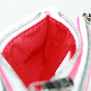 LOUIS VUITTON Damier Spray Double Zip Card Holder White M81430 LV Auth 166392M-19