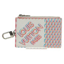 LOUIS VUITTON Damier Spray Double Zip Card Holder White M81430 LV Auth 166392M-13