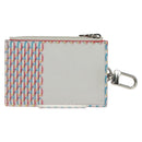 LOUIS VUITTON Damier Spray Double Zip Card Holder White M81430 LV Auth 166392M-2