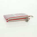LOUIS VUITTON Damier Spray Double Zip Card Holder White M81430 LV Auth 166392M-5
