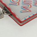 LOUIS VUITTON Damier Spray Double Zip Card Holder White M81430 LV Auth 166392M-7