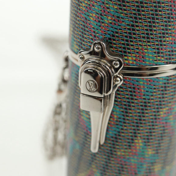 LOUIS VUITTON Monogram LV Pop Chain Lipsticketui Zilver MP2516 LV Auth 166393V
