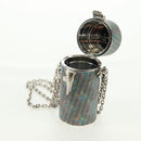 LOUIS VUITTON Monogram LV Pop Chain Lipsticketui Zilver MP2516 LV Auth 166393V-20