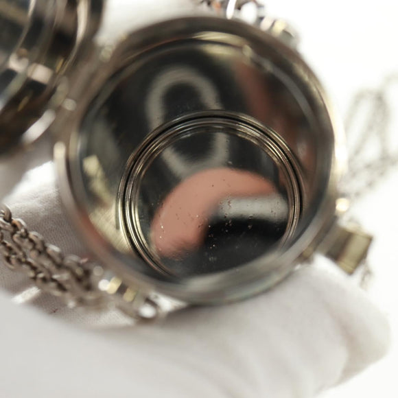 LOUIS VUITTON Monogram LV Pop Chain Lipsticketui Zilver MP2516 LV Auth 166393V