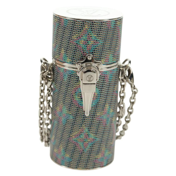 LOUIS VUITTON Monogram LV Pop Chain Lipsticketui Zilver MP2516 LV Auth 166393V