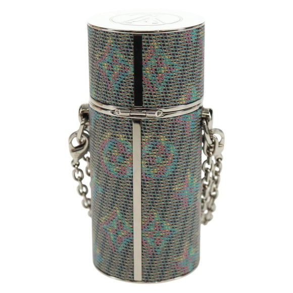 LOUIS VUITTON Monogram LV Pop Chain Lipsticketui Zilver MP2516 LV Auth 166393V