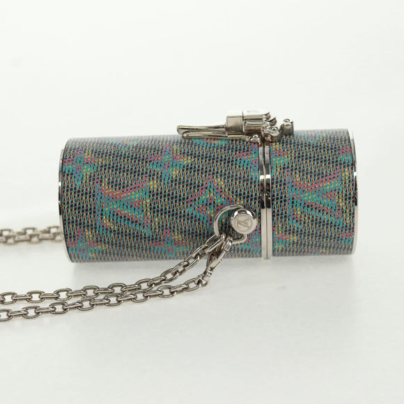 LOUIS VUITTON Monogram LV Pop Chain Lipsticketui Zilver MP2516 LV Auth 166393V