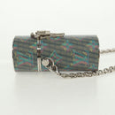 LOUIS VUITTON Monogram LV Pop Chain Lipsticketui Zilver MP2516 LV Auth 166393V-4