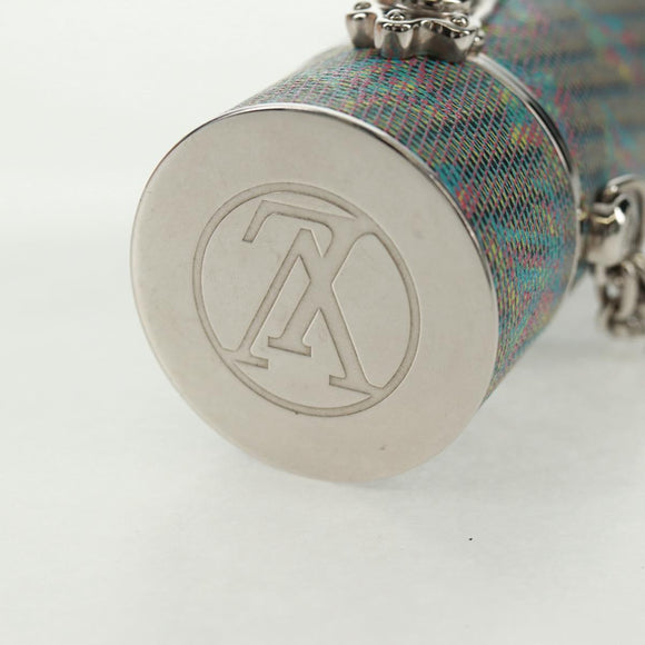 LOUIS VUITTON Monogram LV Pop Chain Lipsticketui Zilver MP2516 LV Auth 166393V
