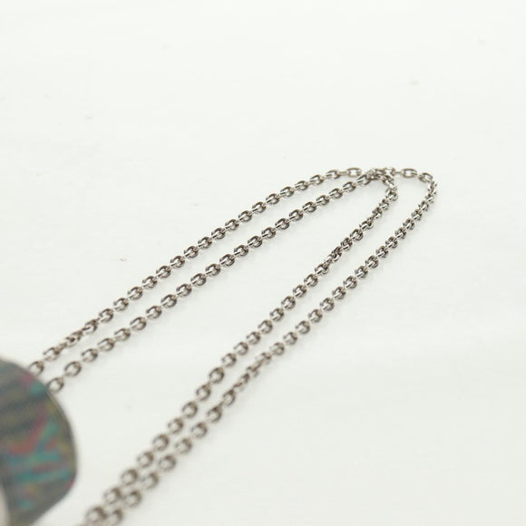 LOUIS VUITTON Monogram LV Pop Chain Lipsticketui Zilver MP2516 LV Auth 166393V