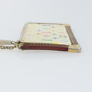 LOUIS VUITTON Multicolor Pochette Cles Coin Purse White M92655 LV Auth 166395-4