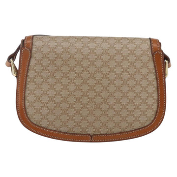 CELINE Macadam Canvas Shoulder Bag PVC Beige Gold Auth 166396 - 0