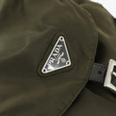 PRADA Backpack Nylon Khaki Silver Auth 166398-20