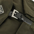PRADA Backpack Nylon Khaki Silver Auth 166398-9