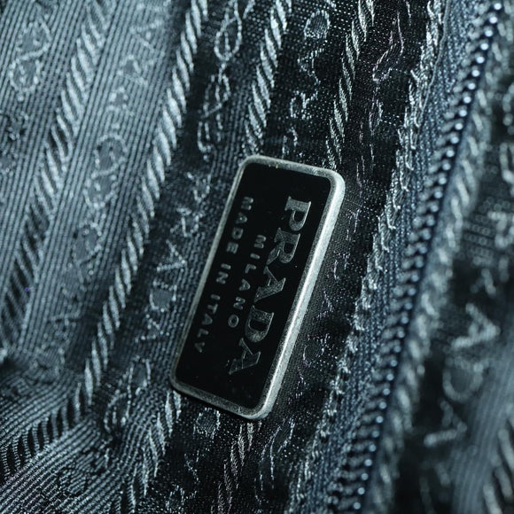 PRADA Backpack Nylon Khaki Silver Auth 166398