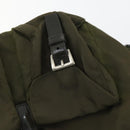 PRADA Backpack Nylon Khaki Silver Auth 166398-27