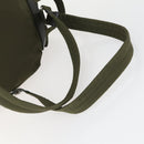 PRADA Backpack Nylon Khaki Silver Auth 166398-8
