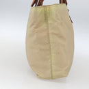 PRADA Tote Bag Nylon Ivory Silver Auth 166401-3