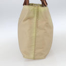 PRADA Tote Bag Nylon Ivory Silver Auth 166401-4