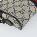 GUCCI Ophidia GG Supreme Sherry Line Shoulder Bag PVC Navy 517350 Auth 166403-16