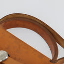 HERMES Her bag Hand Bag Canvas Leather 2way Beige Silver Auth 166412-10