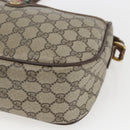 GUCCI GG Supreme Web Sherry Line Bag PVC Beige Gold 89 02 077 Auth 166413-14