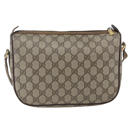 GUCCI GG Supreme Web Sherry Line Bag PVC Beige Gold 89 02 077 Auth 166413 - 0