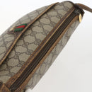 GUCCI GG Supreme Web Sherry Line Bag PVC Beige Gold 89 02 077 Auth 166413-6