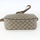 GUCCI GG Supreme Web Sherry Line Bag PVC Beige Gold 89 02 077 Auth 166413-5