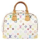 LOUIS VUITTON Monogram Multicolor Trouville Hand Bag White M92663 LV Auth 166422-2