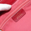 Salvatore Ferragamo Gancini Shoulder Bag Leather Red Gold Auth 166427-12
