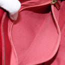 Salvatore Ferragamo Gancini Shoulder Bag Leather Red Gold Auth 166427-21