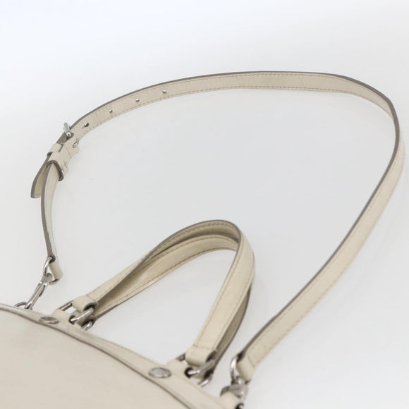 LOUIS VUITTON Epi Blair MM Hand Bag 2way White Yvoire M40330 LV Auth 166428