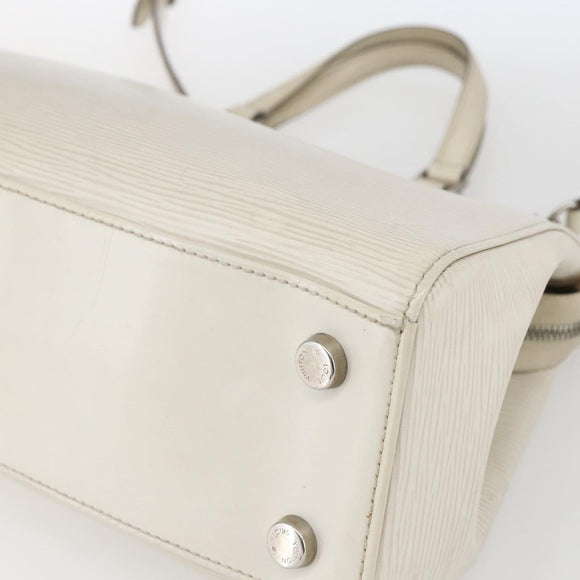 LOUIS VUITTON Epi Blair MM Hand Bag 2way White Yvoire M40330 LV Auth 166428