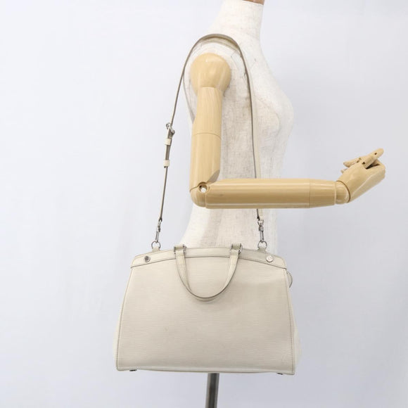 LOUIS VUITTON Epi Blair MM Hand Bag 2way White Yvoire M40330 LV Auth 166428