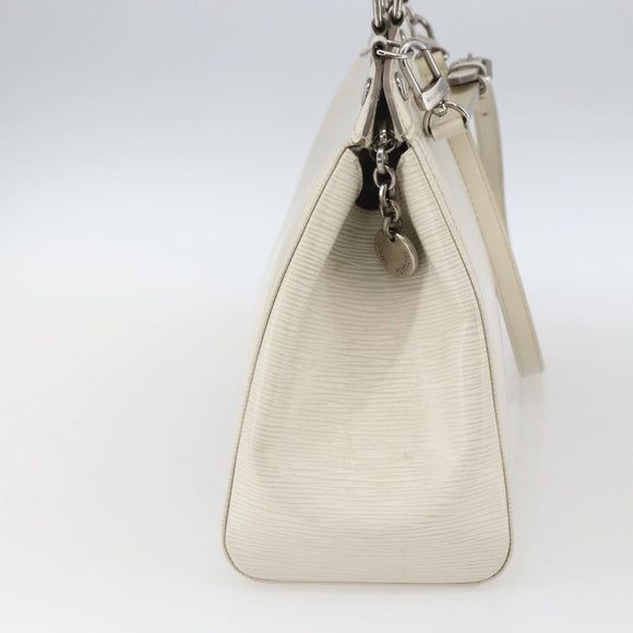 LOUIS VUITTON Epi Blair MM Hand Bag 2way White Yvoire M40330 LV Auth 166428