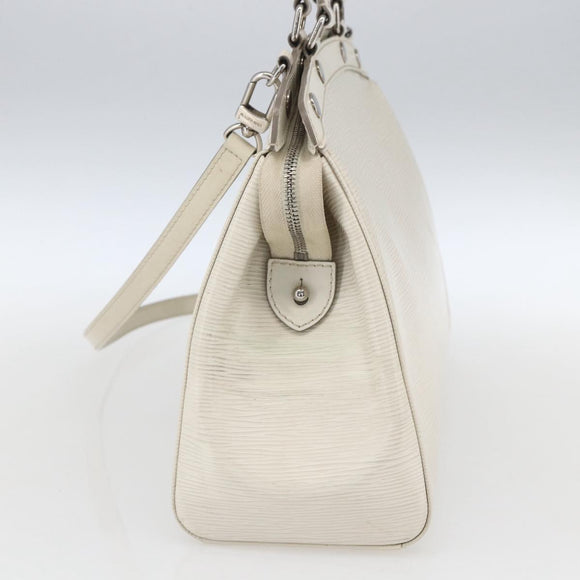 LOUIS VUITTON Epi Blair MM Hand Bag 2way White Yvoire M40330 LV Auth 166428