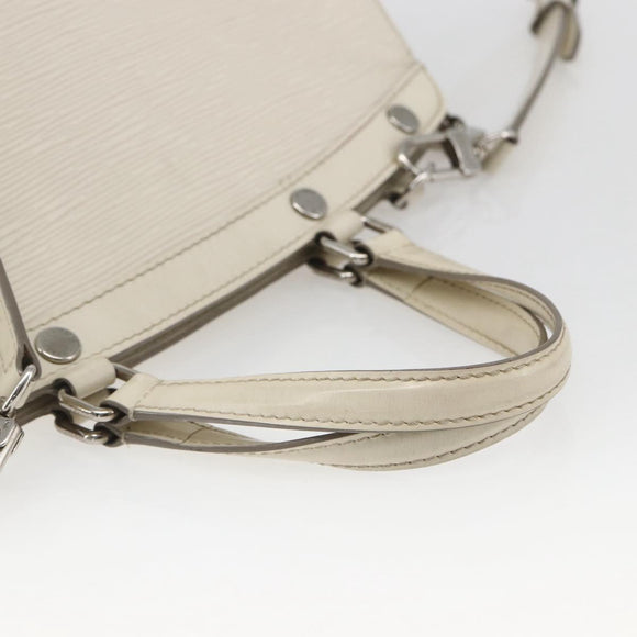 LOUIS VUITTON Epi Blair MM Hand Bag 2way White Yvoire M40330 LV Auth 166428