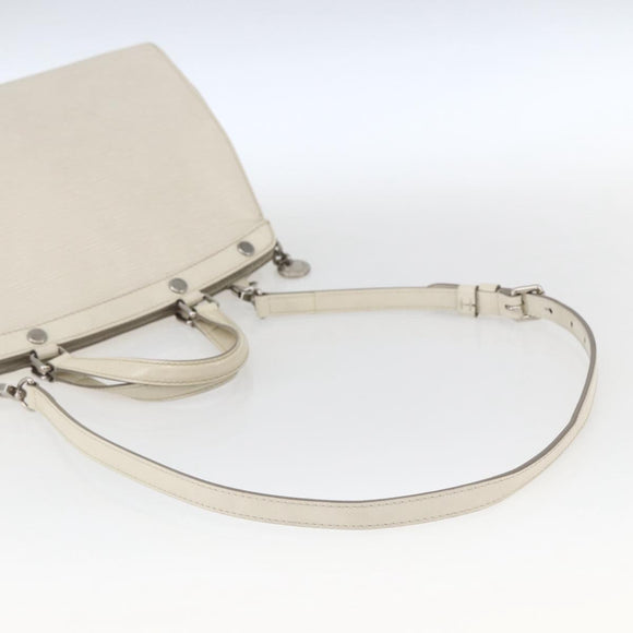 LOUIS VUITTON Epi Blair MM Hand Bag 2way White Yvoire M40330 LV Auth 166428