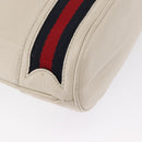 GUCCI Sherry Line GG Marmont Tasche Leder 2-Wege Weiß Gold 610846 Auth 166430-17
